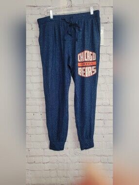 Chicago Bears Navy Jogger Pants with Team Graphic NFL Team Shop LARGE NWT